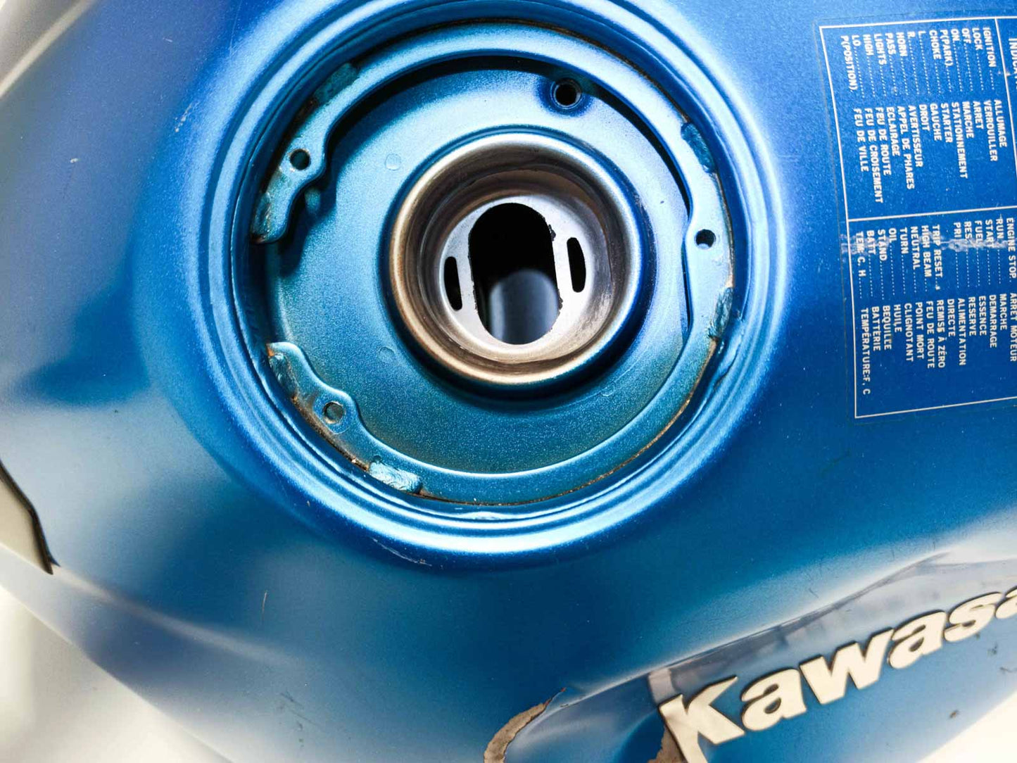 Réservoir de kawasaki Z1000 de 2003-2006 Bleu